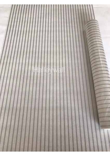 2818 Simli Çizgili Gri 5m2 Duvar Kağıdı