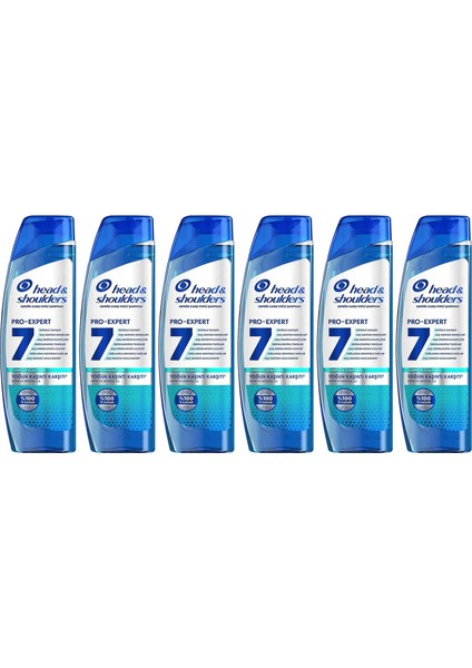 Head & Shoulders Nane ve Mentol Kepek Karsıtı Pro-Expert 7 Yoğun 300 ml Şampuan 6 Adet