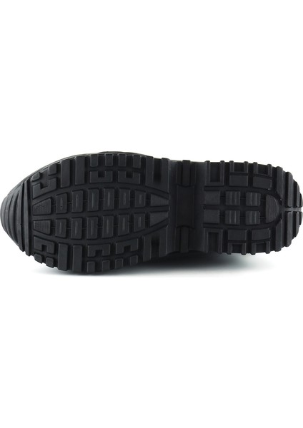 Alexandria Siyah Simli Gizli Dolgu Topuklu Cırt Bantlı Günlük Ayakkabı