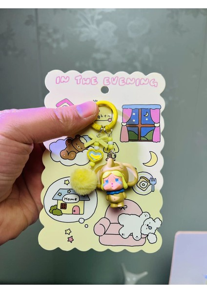 Kawaii Mini Crybaby The Elephant Serisi Anahtar Kolye Sevimli Anime Figür Bebek Sırt Çantası Dekoru Çift Cep Telefon Zinciri Hediyeler: 3 (Yurt Dışından)