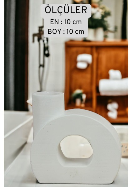 Şamdan Mumluk Dekoratif Mumluk Beyaz Renk Tealight Mumluk Model 9