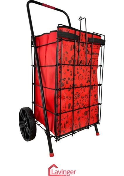 Kaliteli Metal Pazar Arabası Büyük Teker Kalın Telli 6 Mm. Mega Teker (22CM)