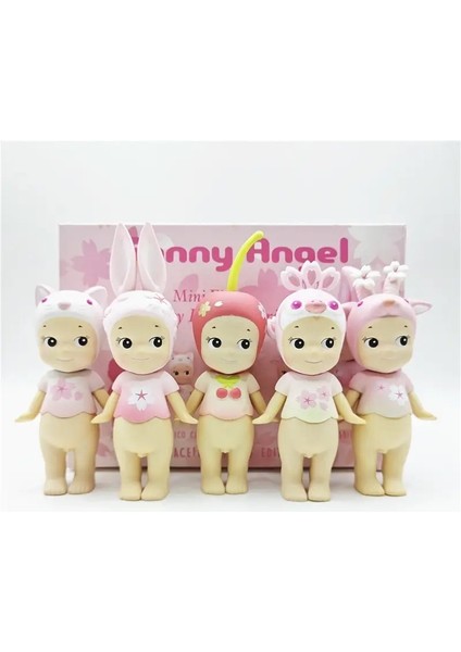 Sonny Angel Cat Life Cherry Blossom Serisi Hayvanlar Hayvanlar Dreaming Serisi Hippers Anime Jüpiter Kewpie Figür Oyuncak Renk: 5pcs Set Cherry (Yurt Dışından)