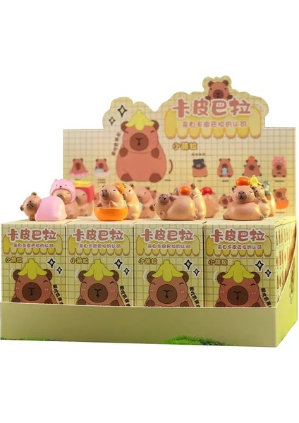 12PCS Yeni Capya Kutu Simülasyonu Mini Capia Aksiyon Figürleri Bebek Çocuk Doğum Günü Noel Hediyesi: 12 Pcs (Yurt Dışından)