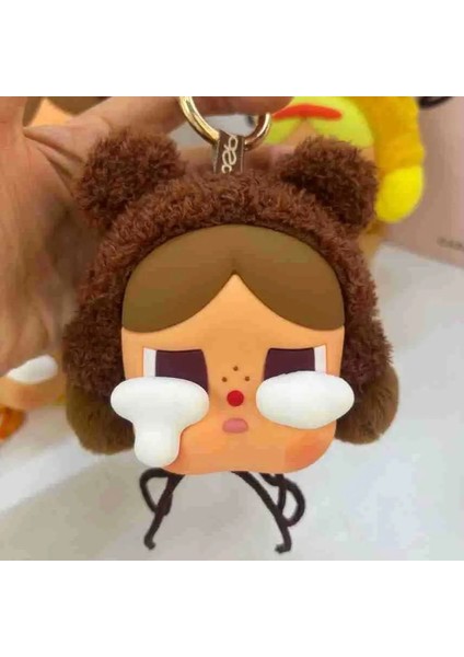 Yeni Cry Bebek Kulaklık Çantası Vinil Yüz Peluş Anahtarlık Kolye Bebeği Modaya Modaya Defol Oyun Karikatür Bear Duck Serisi Kolye Sürpriz Hediye Kol: Kahverengi (Yurt Dışından)