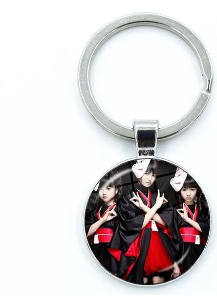 Babymetal Japon Kız Metal Grup Simgeleri Anahtarlık Cam Cabochon Anahtarlık Çanta Araba Anahtar Zincir Yüzük Tutucu Takılar Mücevher Hediyeler: 3 (Yurt Dışından)