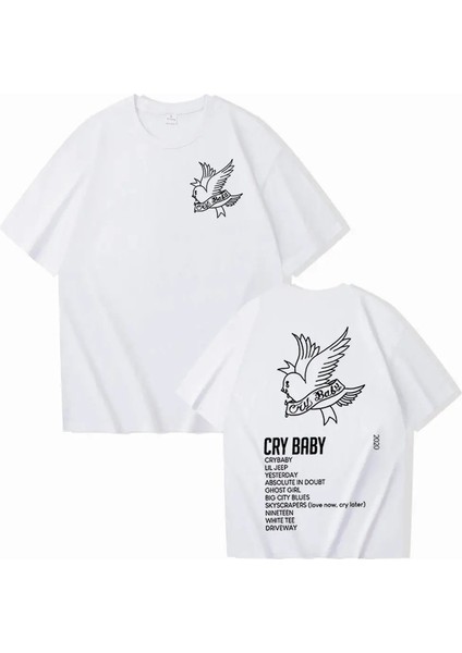 Lil Peep Crybaby T-Shirt Lil Peep Müzik Albümü Gömlek Lil Peep Merch Hediyesi Lil Peep Fanları Out Geck Kısa Kollu Tee Unisex Üst Renk: 1/boyut: M (Yurt Dışından)