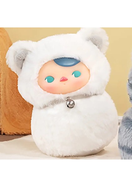 Pop Mart Pucky Roly-Poly Kitty Serisi-Vinil Peluş Kutu Gizem Kutusu Tahmini Toys Bebek Sevimli Anime Figür Masaüstü Süsler Kol: Noble Cat (Yurt Dışından)