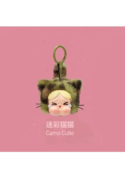 Popmart Crybaby Wild Ama Cutie Serisi Vinil Peluş Kolye Kutu Eylem Figür Tahmin Tahmini Torba Figürinler Bebekler Model Hediye Rolor: Camo Cutie (Yurt Dışından)