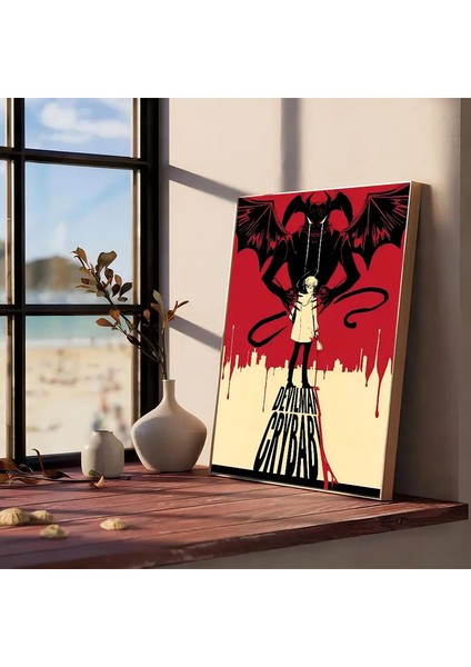 1pc Devilman Crybaby Anime Poster Yapışkan Duvar Sanatı Baskı Su Geçirmez Ev Yaşam Yatak Odası Estetik Dekor Renk: Z3/boyut: 15X20CM Çerçeve Yok (Yurt Dışından)