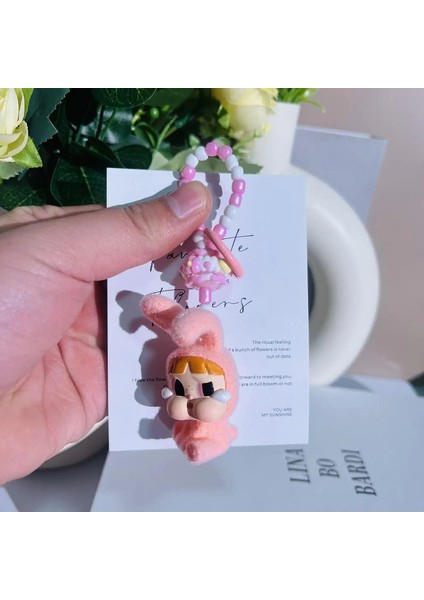 Yeni Kawaii Crybaby Keychain Kolye Karikatür Sevimli Reçine Bebek Araba Anahtarlık Sırt Çantası Kolye Hediyeleri Renk: D (Yurt Dışından)