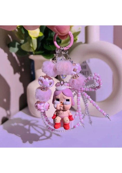 Yeni Crybaby Kawaii Keychain Karikatür Yaratıcı Üç Boyutlu Bebek Öğrencileri Okul Çantası Kolye Araba Ana Zincir Hediyeler Renk: C (Yurt Dışından)