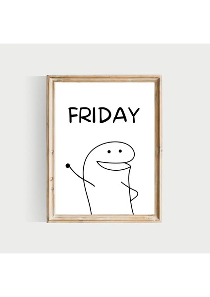 Pazartesi ve Cuma Komik Ofis Duvar Dekoru Tuval Baskı Poster Pazartesi Çığlığı Komik Poster Iş Ofisi Estetik Dekor Resim Boyutu (Inç): 20X30CM Framel/renk: 1 (Yurt Dışından)