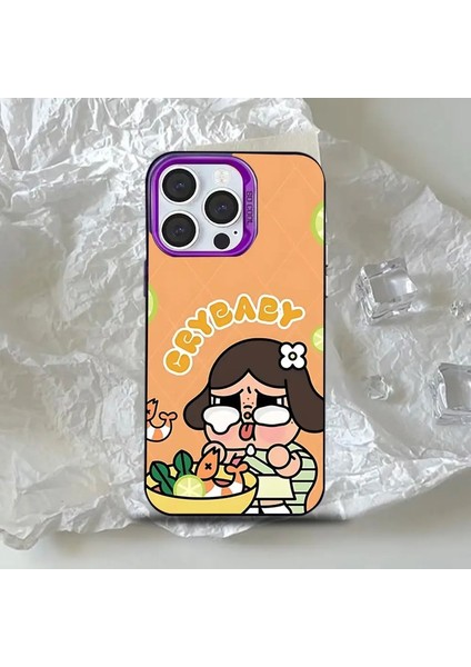 Iphone Için Sevimli C-Crybaby Bebek Telefon Kılıfı 16,15,14,13,12,11, Mini, Pro, Se, Max Mor Mat Silikon Kapak: Z7/malzeme: IPHONE11 (Yurt Dışından)