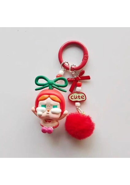 Kawaii Mini Crybaby Anahtarlık Çizgi Film Yaratıcı Üç Boyutlu Bebek Okul Çantası Kolye Dekor Araba Anahtar Zinciri Kadınlar ve Erkekler Hediye Scolor: 5 (Yurt Dışından)