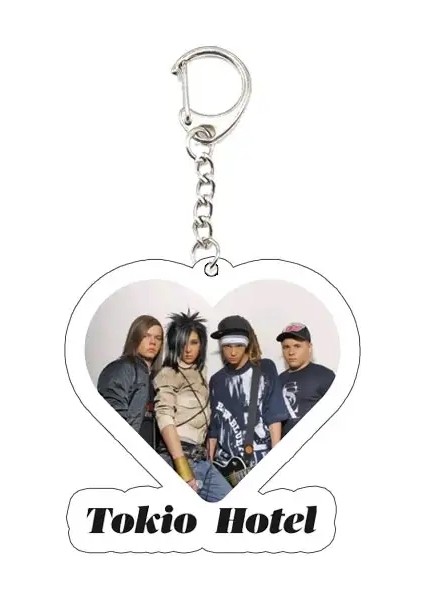 Popüler Şarkıcı Bill Tom Kaulitz Aksesuarlar Için Keyasyon Anahtarlık Çanta Akrilik Kolye Tokio Otel Anahtar Yüzük Zincirleri Hayranlar Hediyeler Renk: Tokio Hotel 3 (Yurt Dışından)