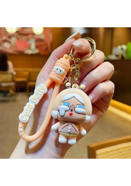 Yeni Kawaii Crybaby Flock Anahtarlık Kolye Anime Dıy Sırt Çantası Dekor Araba Zinciri Karikatür Sevimli Eylem Figürü Kadın Hediyeler Renk: D (Yurt Dışından)