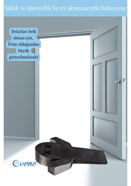 Kapı Stoperi Gümüş Eskitme Renk Dekoratif Kapı Tutucu Durdurucu Model 3