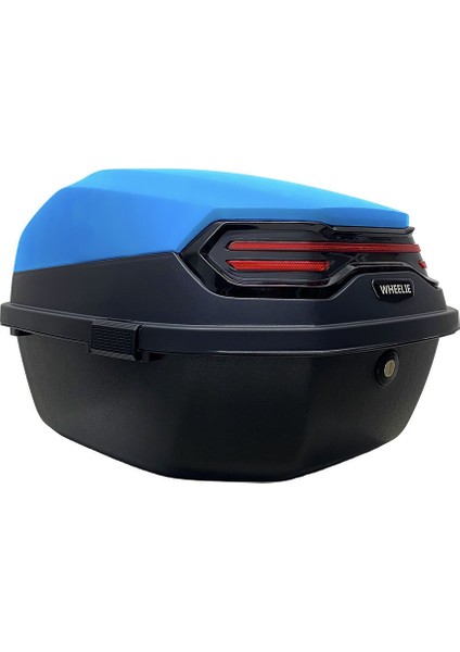 XT08-YB 32 Litre Motosiklet Arka Çanta Yamaha Mavi Parlak Su Geçirmez ABS Çift Kilitleme Üniversal indirimleri