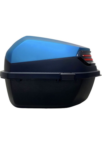 XT08-YB 32 Litre Motosiklet Arka Çanta Yamaha Mavi Parlak Su Geçirmez ABS Çift Kilitleme Üniversal