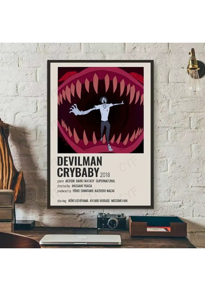 Anime D-Devilman C-Crybaby Poster Hd Sanat Yapışkan Duvar Su Geçirmez Ev Oturma Odası Yatak Odası Estetik Dekorasyon: Z15/BOYUT: 15X20CMNOFRAME (Yurt Dışından)
