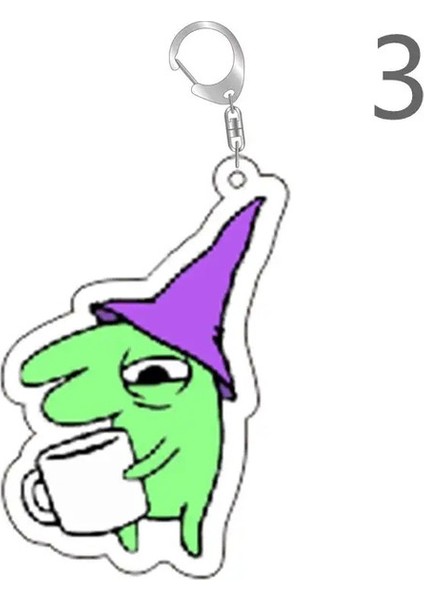 Gülümseyen Akrilik Keychains Yetişkin Pim Charlie Alan Aksesuarlar Için Knahi Knitaring Çanta Kolye Anahtar Zinciri Mücevher Hayranları Friends Hediye 3/boyut: 55MM (Yurt Dışından)