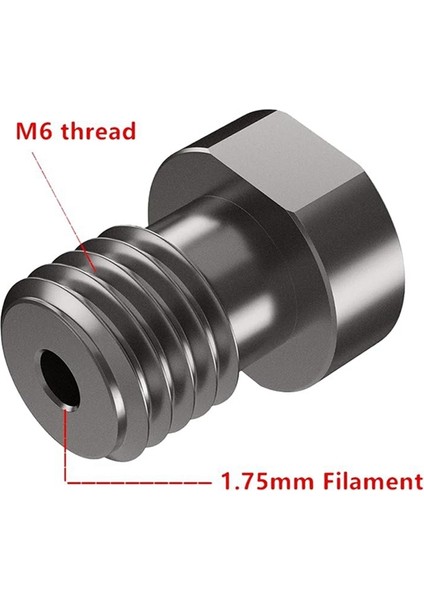 Paslanmaz Çelik Nozullar 0,4 mm Diş Sertleştirilmiş Nozullar Yüksek Akışlı V6 Nozul Prusa I3 Mk3/mk4 3D Yazıcı Için (6 Adet) (Yurt Dışından) fırsatları