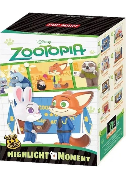 Pop Mart Zootopia Vurgulama Moment Serisi Sahne Setleri Anime Action Figür Tahmin Torba Süsleme Figürinleri Ev Dekoru Masaüstü Dollscolor: Onur Verme (Yurt Dışından)