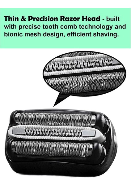 Proskin Elektrikli Tıraş Makinesi Islak ve Kuru Başlık 3040S 310S 340S-4 3000S Folyo ve Kesici Için Seri 3 Yedek Başlık 32B (Yurt Dışından) fırsatları