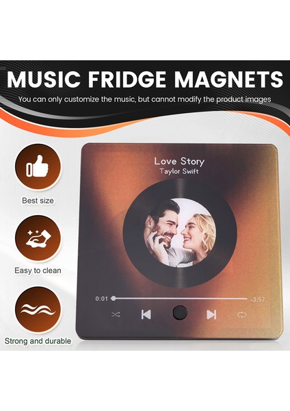 Özelleştirilebilir Müzikli Buzdolabı Mıknatısı - Müzikseverler Için Çalınabilir Şarkılarla Kişiselleştirilmiş Buzdolabı Çıkartması (Yurt Dışından) indirimleri
