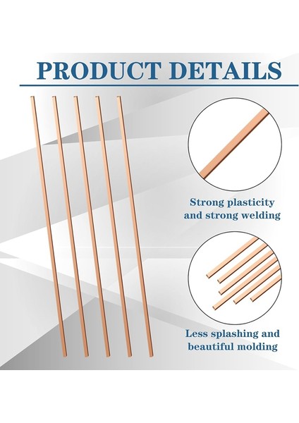 40 Çubuk Bakır Lehim Alaşımlı Düz Kaynak Çubuğu Endüstriyel Klima, Buzdolabı, Soğuk Hava Deposu, Hvac Için Uygundur (Yurt Dışından) fırsatları