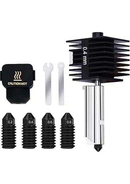 A1/a1 Mini Hotend Kiti Baskı Ekstruder 0,4 mm Nozul Hotend Değişimi Ekstra 0,2/0,4/0,6/0,8 mm Sertleştirilmiş Çelik Nozul ile (Yurt Dışından) fiyatları