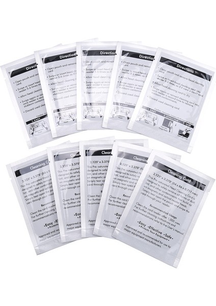 CR80 Temizleme Kartları, Çift Taraflı Kart Okuyucu Temizleyici, Pos Kart Okuyucu Terminali Temizleme Kartları - CR80 Kart Çip Temizleyici (10 Adet) (Yurt Dışından) fiyatları