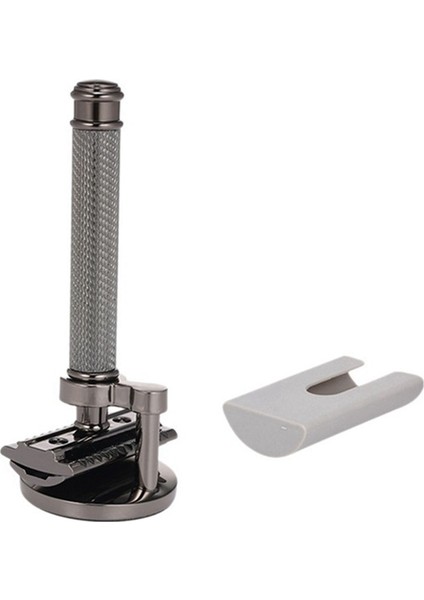 Gri Siyah Ayarlanabilir Çift Kenarlı Klasik Güvenlikli Erkek Tıraş Bıçağı Taban Kesici Başlık Kılıfı (Yurt Dışından) fırsatları