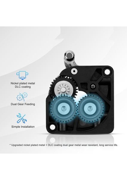 K1/K1C/K1 Max/ender3/v3 Plus V3 Yükseltme 3.0 Sertleştirilmiş Çelik Için 3D Yazıcı Çift Dişli Ekstruder Kiti (Yurt Dışından) fırsatları