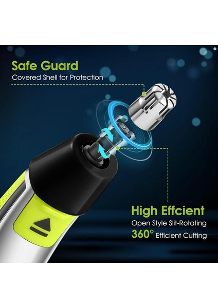 Oneblades QP210 QP220 QP2520 QP2734 QP2834 ve Oneblades Pro QP6530 Için 1 Adet Burun Kılı Kesme Makinesi Yedek Başlıkları (Yurt Dışından) fırsatları