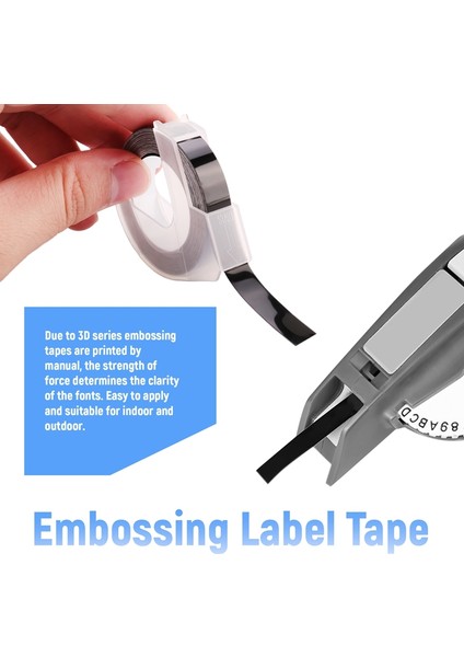 6 Rulo Kabartma Etiket Yapıcı Bandı 3D Plastik 9 mm x Etiket Yapıcı Için Siyah/mavi/kırmızı/yeşil Üzerine Beyaz Kabartma Etiket Bandı (Yurt Dışından) indirimleri