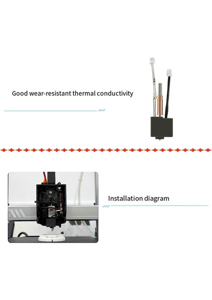 3 3D Yazıcı Parçası Için Baskı Kafası Sıcak Uç Kiti Pirinç Sertleştirilmiş Çelik 0,4 Nozul Sıcak Uç Kiti (Yurt Dışından) fırsatları