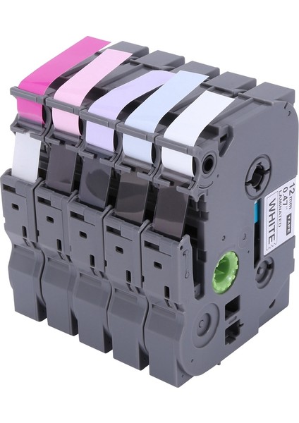 P-Touch 12 mm 1/2 Inç Lamine (Berry Pembe/pembe/mavi/beyaz) Etiket Işaretleyicisi Için Uyumlu Etiket Bandı Yedeği (Yurt Dışından) fiyatları