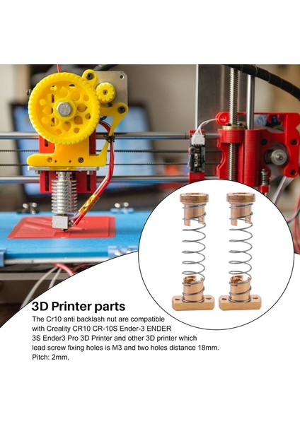 T8 Anti-Geri Tepme Yaylı Somun Boşluğu Giderme Somunu 3-10 T8 Kurşun Vida Dıy Cnc 3D Yazıcı Kurşun 2mm (Yurt Dışından) indirimleri