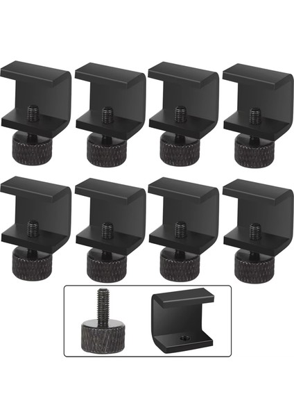 8 Adet 3D Yazıcı Parçası Platform Isıtmalı Ayarlanabilir Yatak Klipsi 3 CR10 Sıcak Yatak Baskı Platformu Cam Plaka Siyah (Yurt Dışından) modelleri