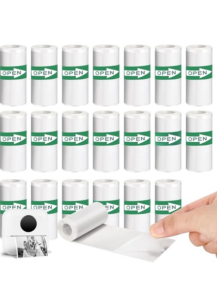 20 Adet Mini Yazıcı Kağıdı, Termal Etiket Kağıdı, Kendinden Yapışkanlı, Mini Termal Yazıcı Kağıdı, Notlar, Siyah Üzerine Beyaz, 5,7x2,5 cm (Yurt Dışından) fiyatları
