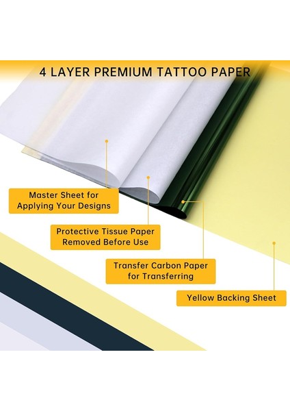 100 Sayfa A4 Boyutunda Dövme Şablon Kağıdı, Dövme Için 4 Katmanlı Dövme Şablon Kağıdı, Termal Kağıt (Yurt Dışından) indirimleri
