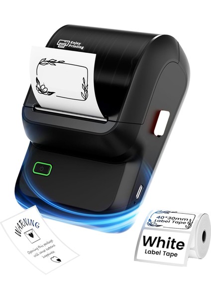 Etiket Makinesi, Cep Telefonları ve Bilgisayarlarla Uyumlu Bluetooth Etiket Makinesi, Adres A Için Mürekkepsiz Taşınabilir Etiket Makinesi (Yurt Dışından)