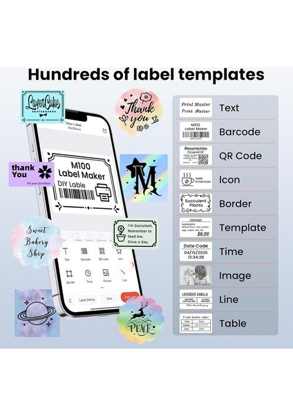 Etiket Makinesi, Cep Telefonları ve Bilgisayarlarla Uyumlu Bluetooth Etiket Makinesi, Adres A Için Mürekkepsiz Taşınabilir Etiket Makinesi (Yurt Dışından) indirimleri