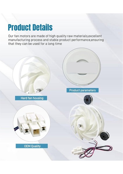 Zwf-30-3 Buzdolabı Evaporatör Fan Motoru, Buzdolabı Soğutma Fanı Motoru Yedek Parçaları DC12V 2,5W (Yurt Dışından) fırsatları