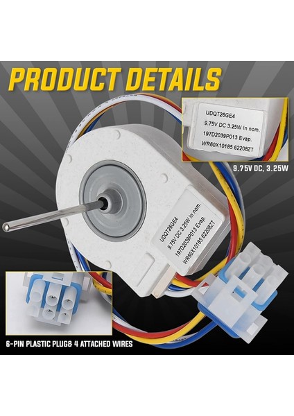 WR60X10185 Evaporatör Fan Motoru ve Buzdolapları Için Uygundur WR60X10043,WR60X10154 WR60X10043,WR60X10154 (Yurt Dışından) fırsatları