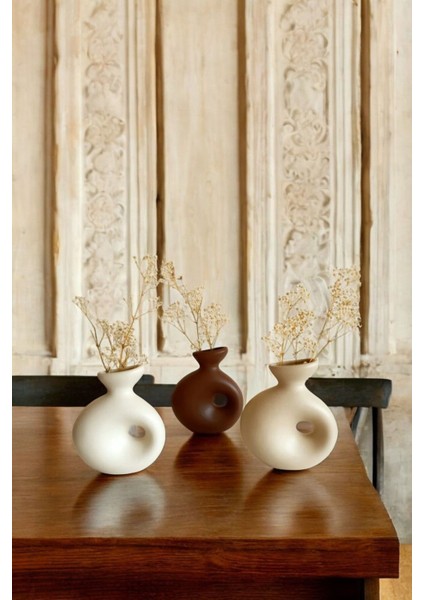 Dekoratif Vazo Seti Obje Ev Dekorasyon Masa Üstü Dekor Vazo Seti Model 34 fırsatları