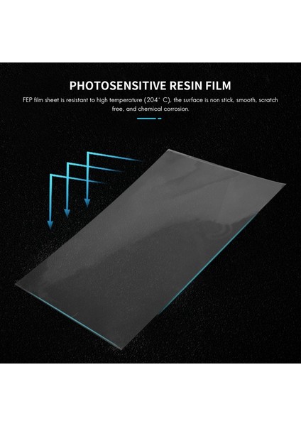 Uv 3D Yazıcılar Için 3 Adet Fep Ayırma Filmi 200X140X0,15 Mm, LCD Sla Reçine, 1 Adet Yedek Plastik Spatula ile (Yurt Dışından) modelleri
