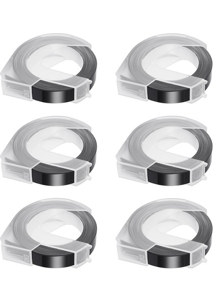 Rulo Kabartma Etiket Bandı 3D Plastik Beyaz Siyah 9mm x 3 Metre Kabartma Etiket Yapıcılar Için (Yurt Dışından) fiyatları